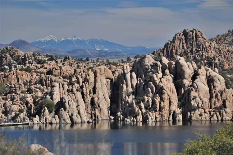 water and boulders
